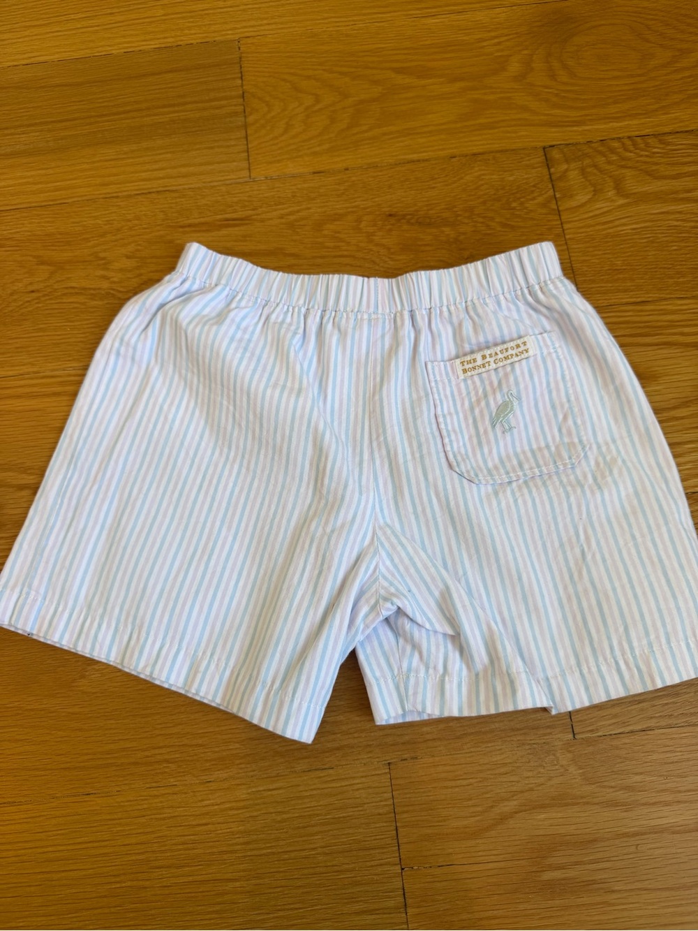 Boys Beaufort bonnet  Light Blue & White Striped Cotton Shorts